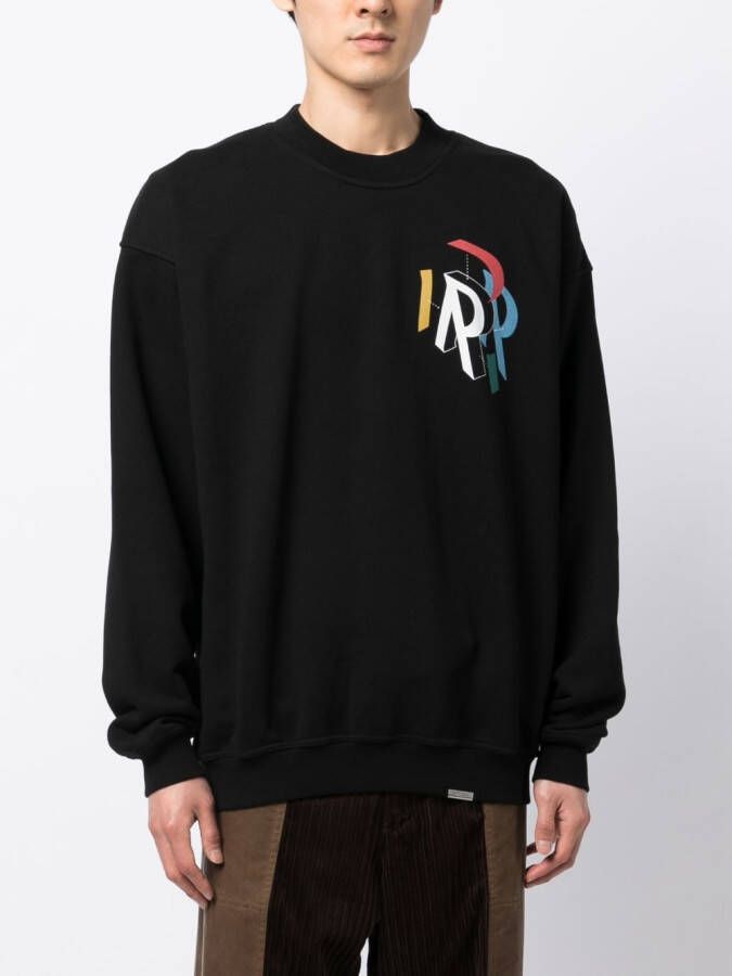 Represent Sweater met print Zwart