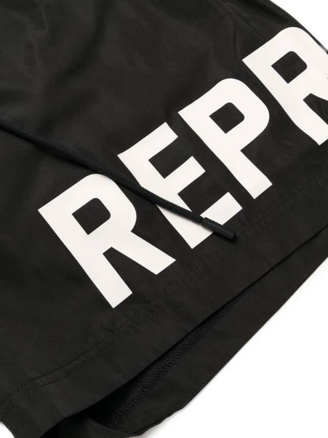 Represent Zwembroek met logoprint Zwart