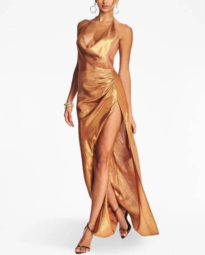 Retrofete Metallic jurk Goud