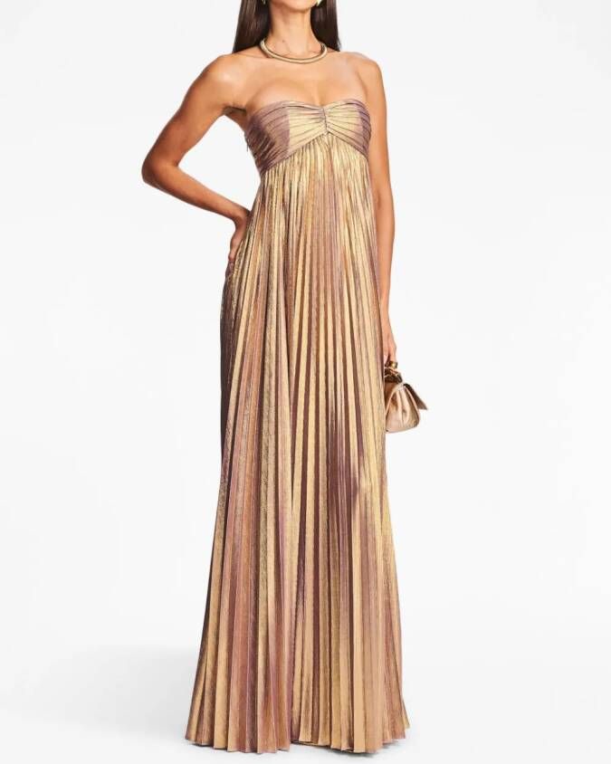 Retrofete Metallic jurk Goud