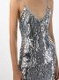 Retrofete Mini-jurk met pailletten Zilver - Thumbnail 5