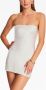 Retrofete Strapless jurk Wit - Thumbnail 5