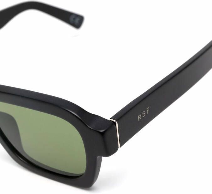 Retrosuperfuture Caro zonnebril met rechthoekig montuur Zwart