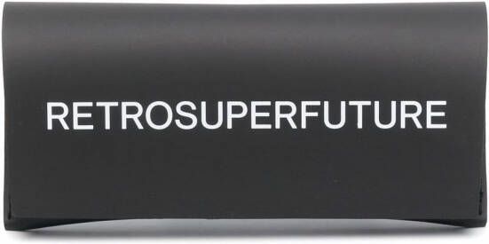 Retrosuperfuture Caro zonnebril met vierkant montuur Zwart