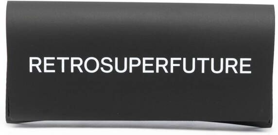 Retrosuperfuture Francis zonnebril met vierkant montuur Zwart