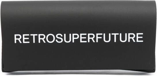 Retrosuperfuture Zonnebril met rond montuur Zwart