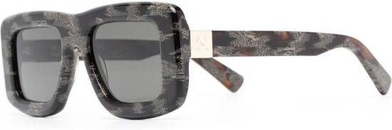 Retrosuperfuture Zonnebril met schildpadschild effect Bruin