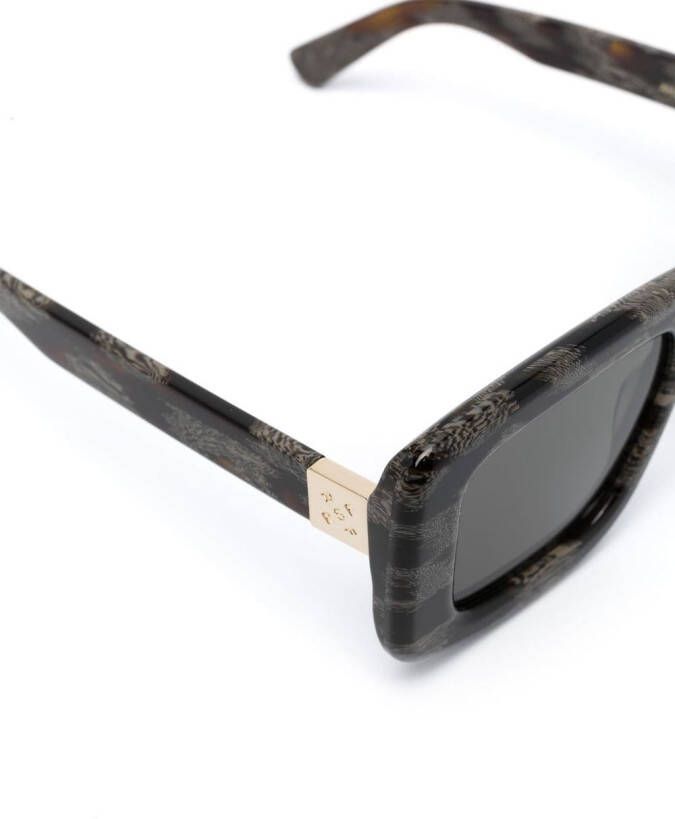Retrosuperfuture Zonnebril met schildpadschild effect Bruin