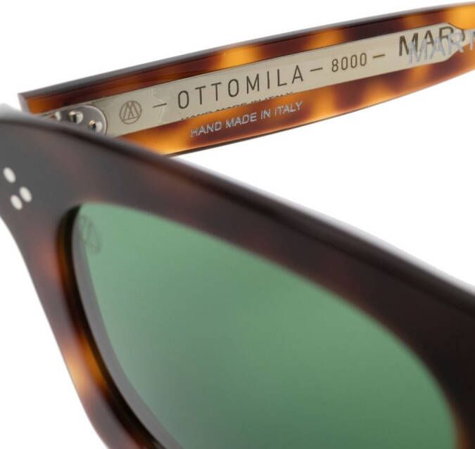 Retrosuperfuture x Ottomila Martini zonnebril met vierkant montuur Bruin