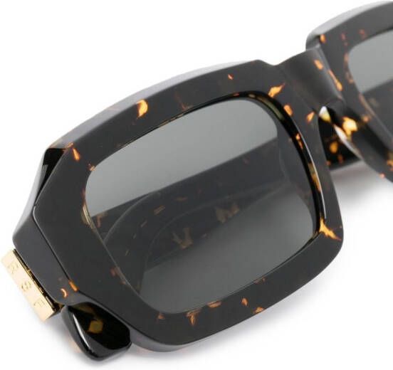 Retrosuperfuture Zonnebril met schildpadschild design Bruin