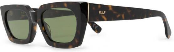 Retrosuperfuture Zonnebril met schildpadschild design Bruin
