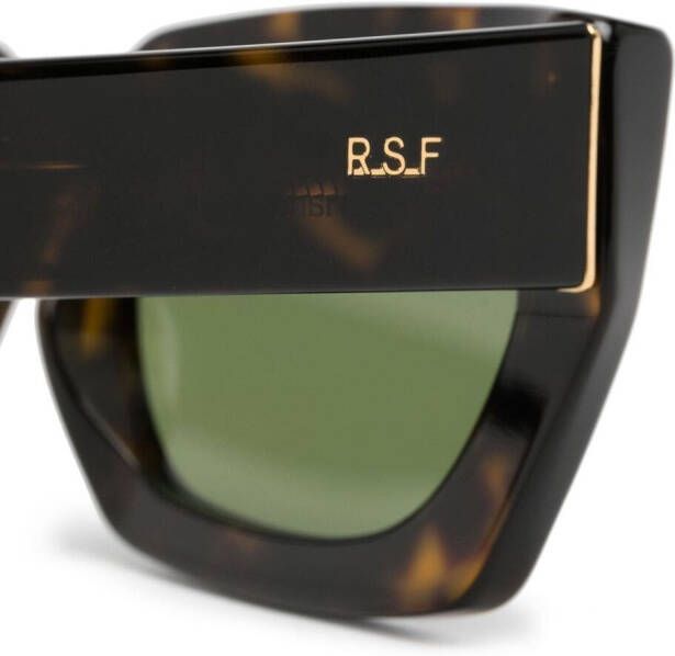 Retrosuperfuture Zonnebril met schildpadschild design Bruin