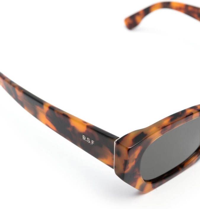 Retrosuperfuture Zonnebril met schildpadschild design Bruin