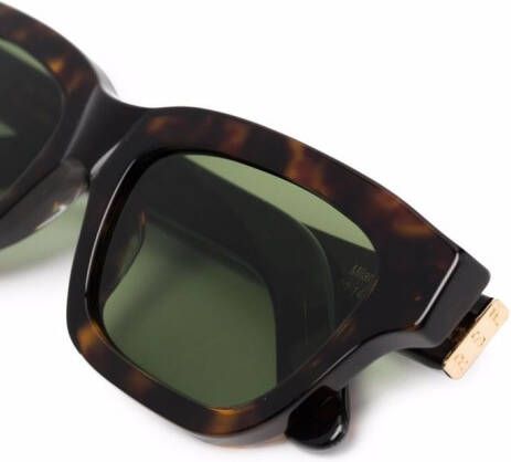 Retrosuperfuture Zonnebril met schildpadschild design Bruin