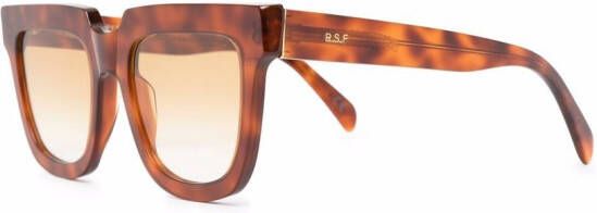 Retrosuperfuture Zonnebril met schildpadschild design Bruin
