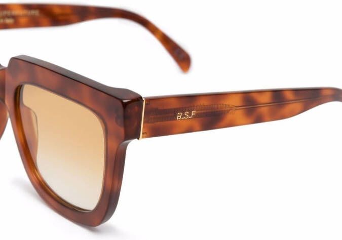 Retrosuperfuture Zonnebril met schildpadschild design Bruin