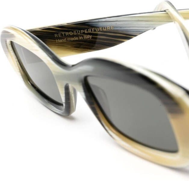 Retrosuperfuture Zonnebril met vierkant montuur Beige