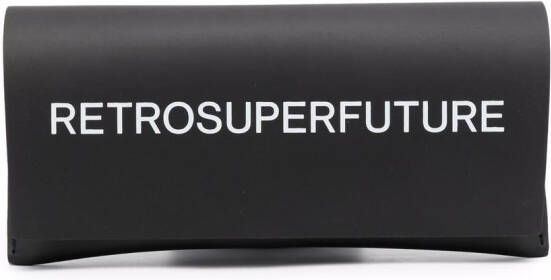 Retrosuperfuture Zonnebril met vierkant montuur Zwart