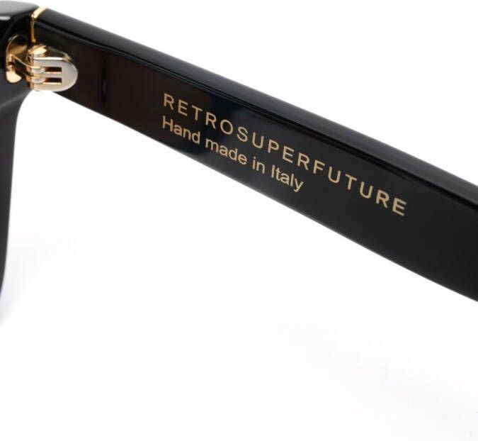 Retrosuperfuture Zonnebril met vierkant montuur Zwart