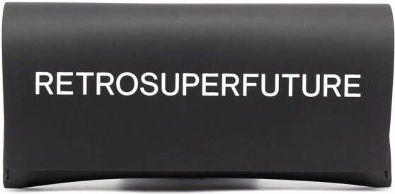 Retrosuperfuture Zonnebril met vierkant montuur Zwart