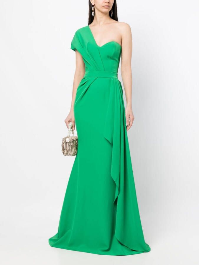Rhea Costa Asymmetrische jurk Groen