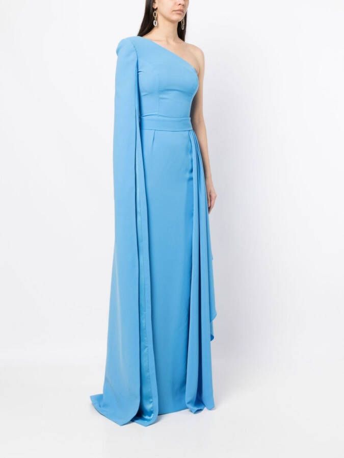 Rhea Costa Asymmetrische avondjurk Blauw