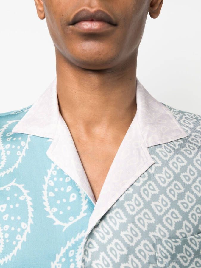 RHUDE Overhemd met bandanaprint Blauw
