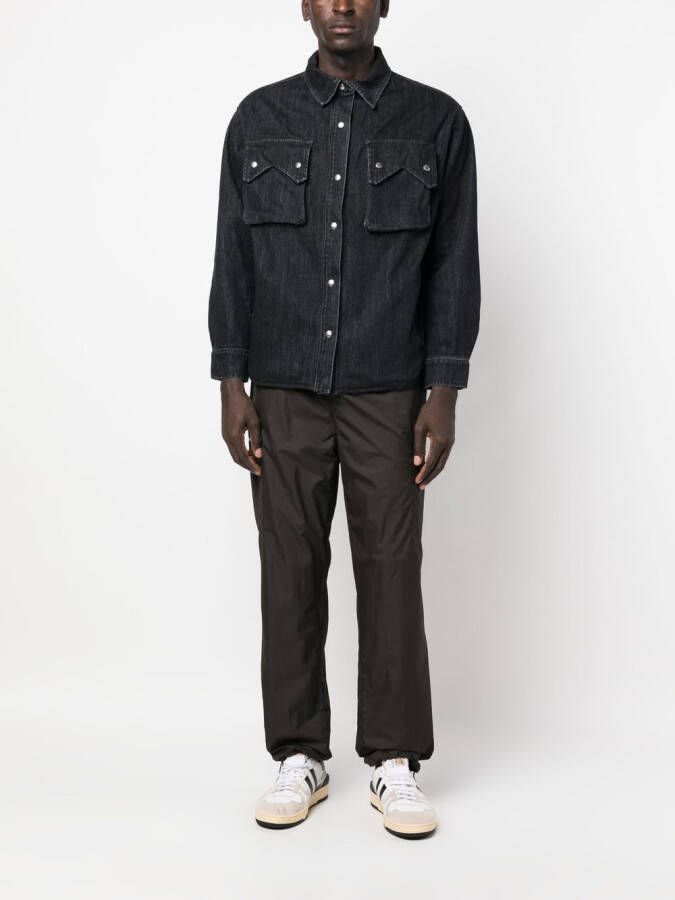RHUDE Denim shirtjack Zwart