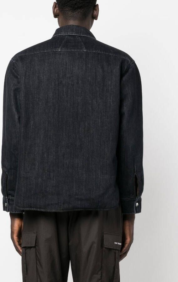 RHUDE Denim shirtjack Zwart