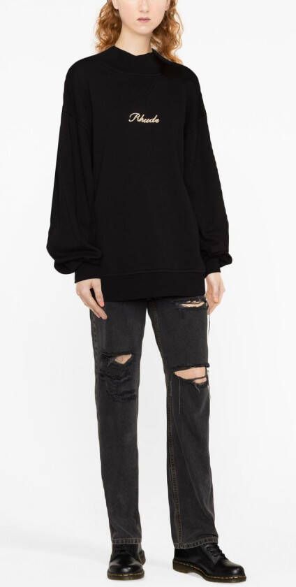 RHUDE Sweater met geborduurd logo Zwart