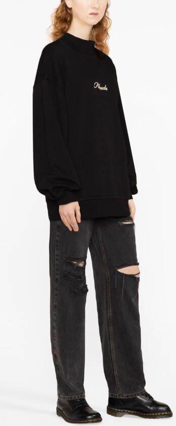 RHUDE Sweater met geborduurd logo Zwart