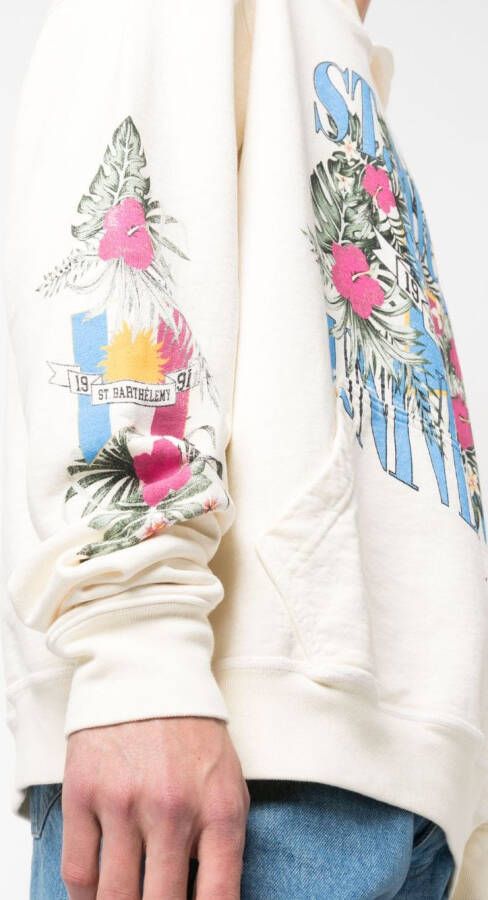 RHUDE Hoodie met print Beige