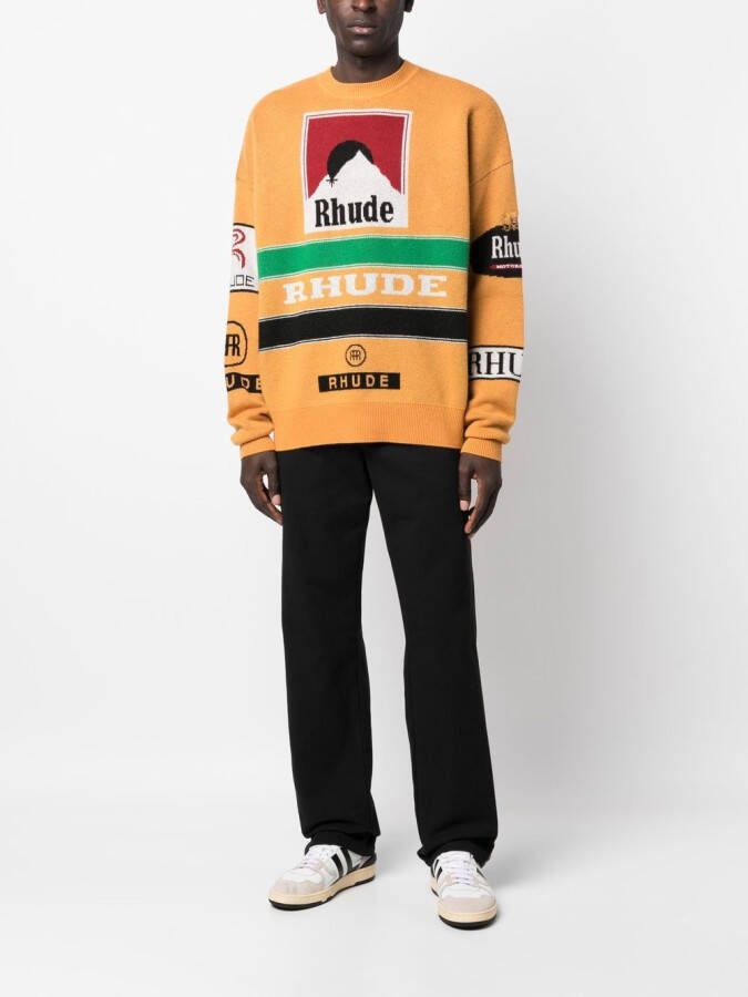 RHUDE Intarsia trui Oranje