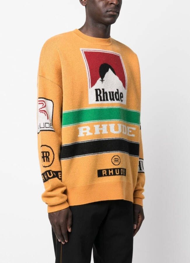 RHUDE Intarsia trui Oranje