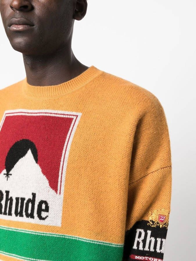 RHUDE Intarsia trui Oranje