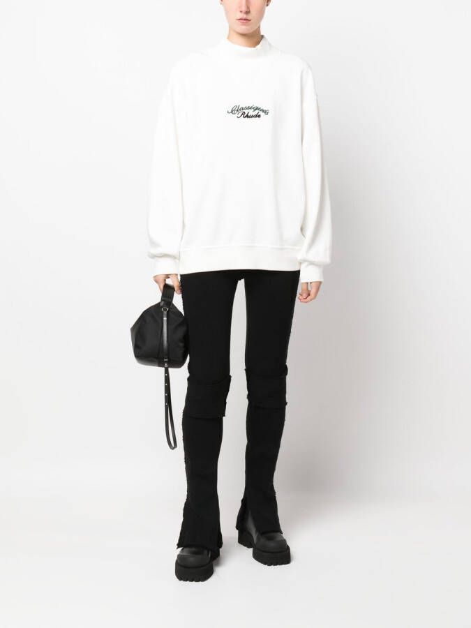 RHUDE Sweater met geborduurd logo Wit