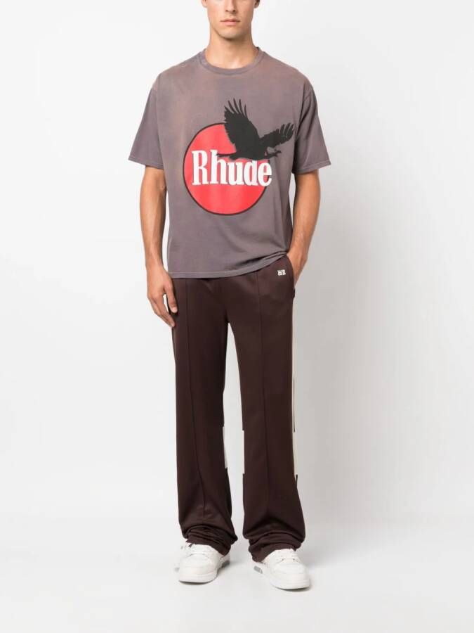 RHUDE T-shirt met logoprint Grijs