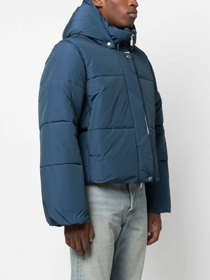 RHUDE Donsjack met logoprint Blauw