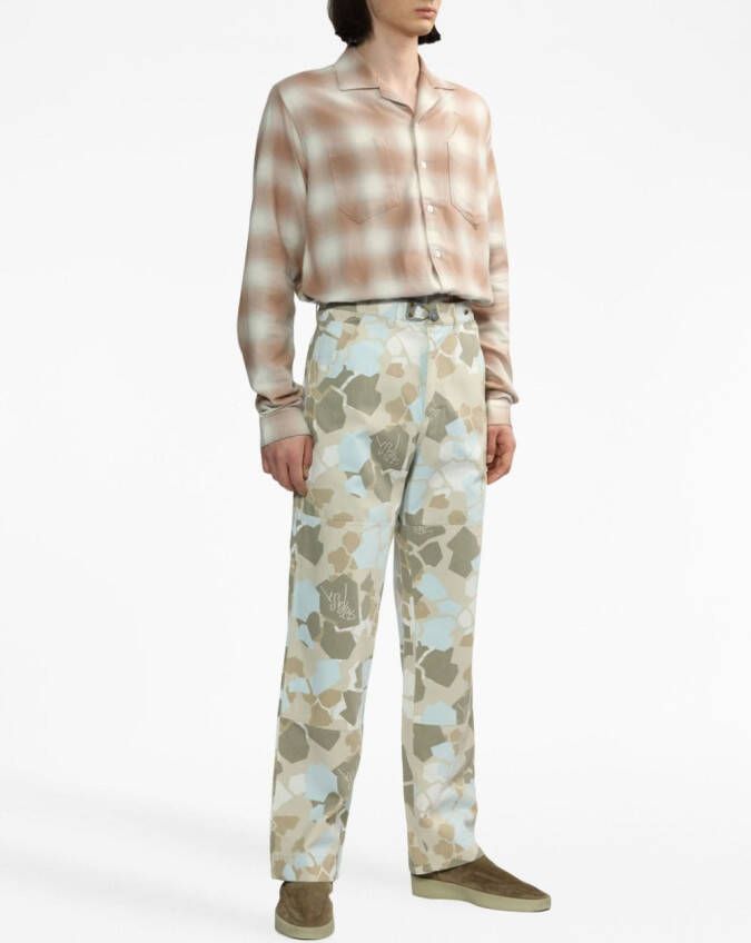 RHUDE Overhemd met geborduurd logo Bruin