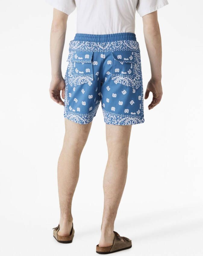 RHUDE Shorts met paisley-print Blauw