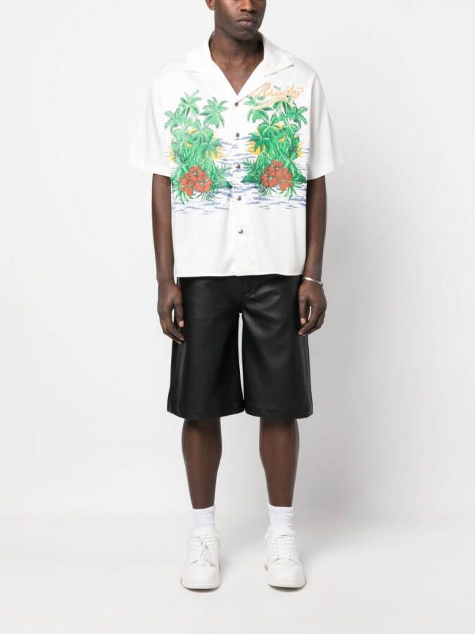 RHUDE Overhemd met korte mouwen Beige