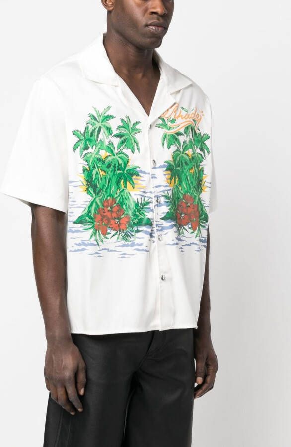 RHUDE Overhemd met korte mouwen Beige