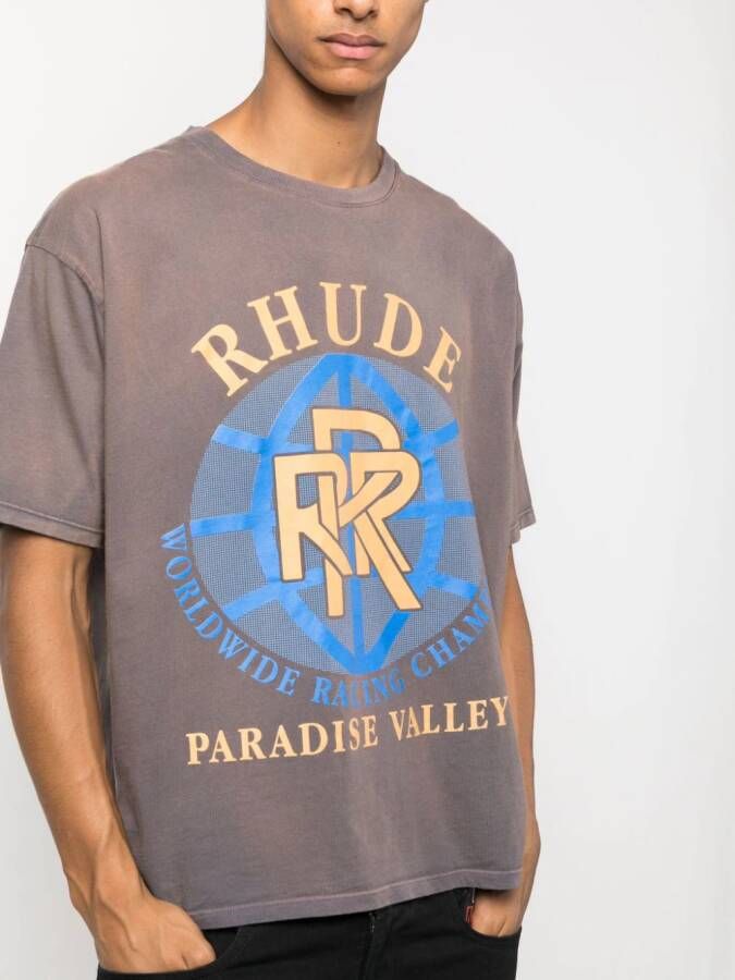 RHUDE Katoenen T-shirt Grijs