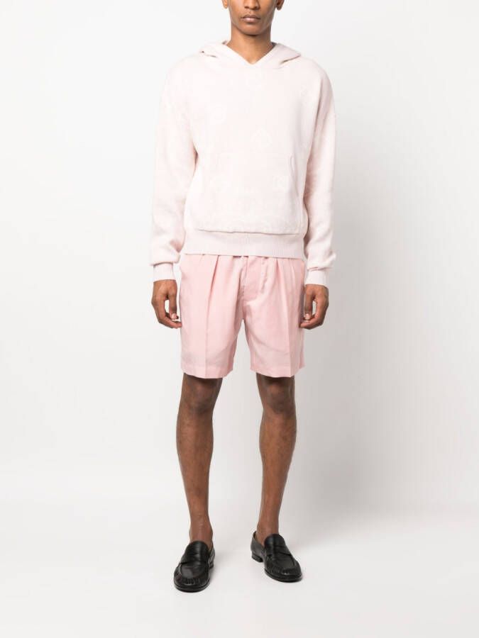 RHUDE Intarsia hoodie Roze