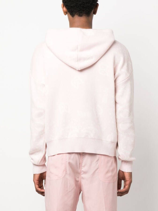 RHUDE Intarsia hoodie Roze