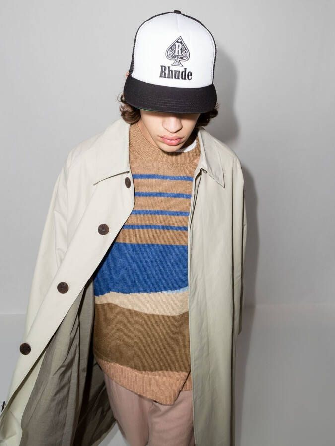 RHUDE Pet met borduurwerk Zwart
