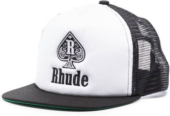 RHUDE Pet met borduurwerk Zwart