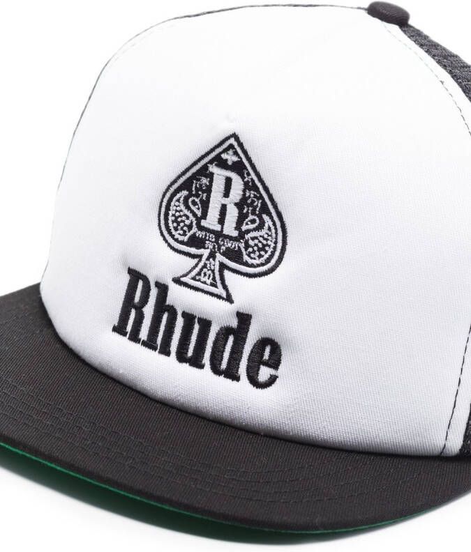 RHUDE Pet met borduurwerk Zwart