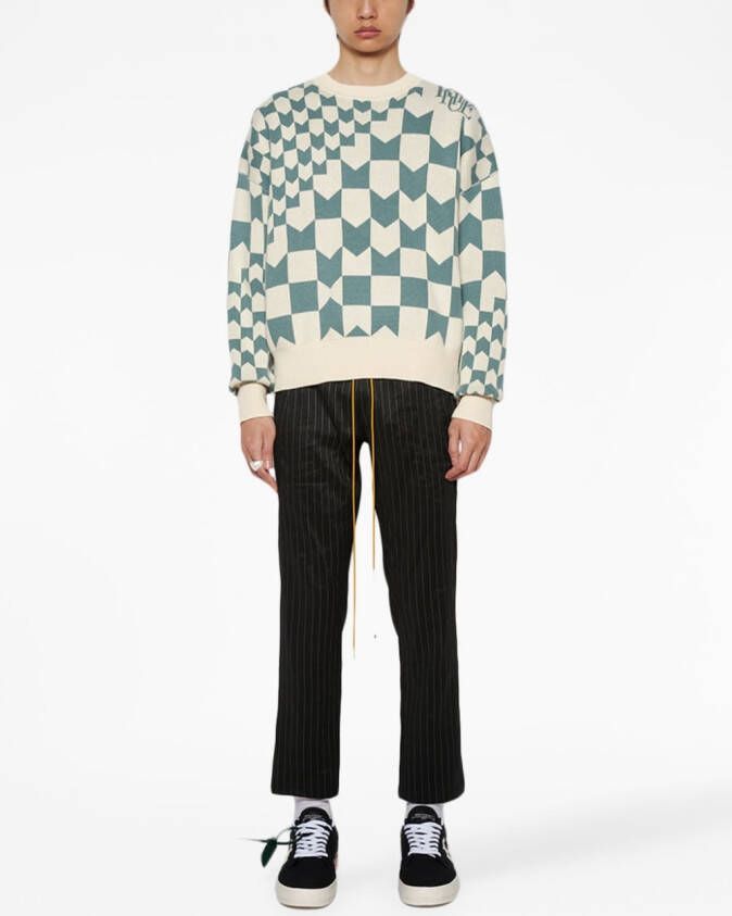RHUDE Trui met monogram intarsia Beige