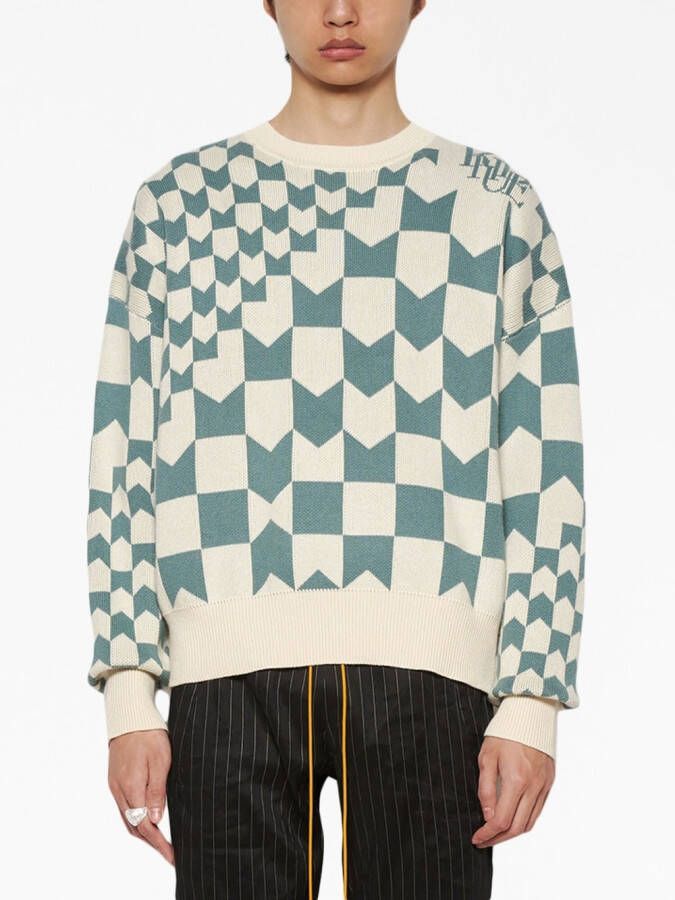 RHUDE Trui met monogram intarsia Beige